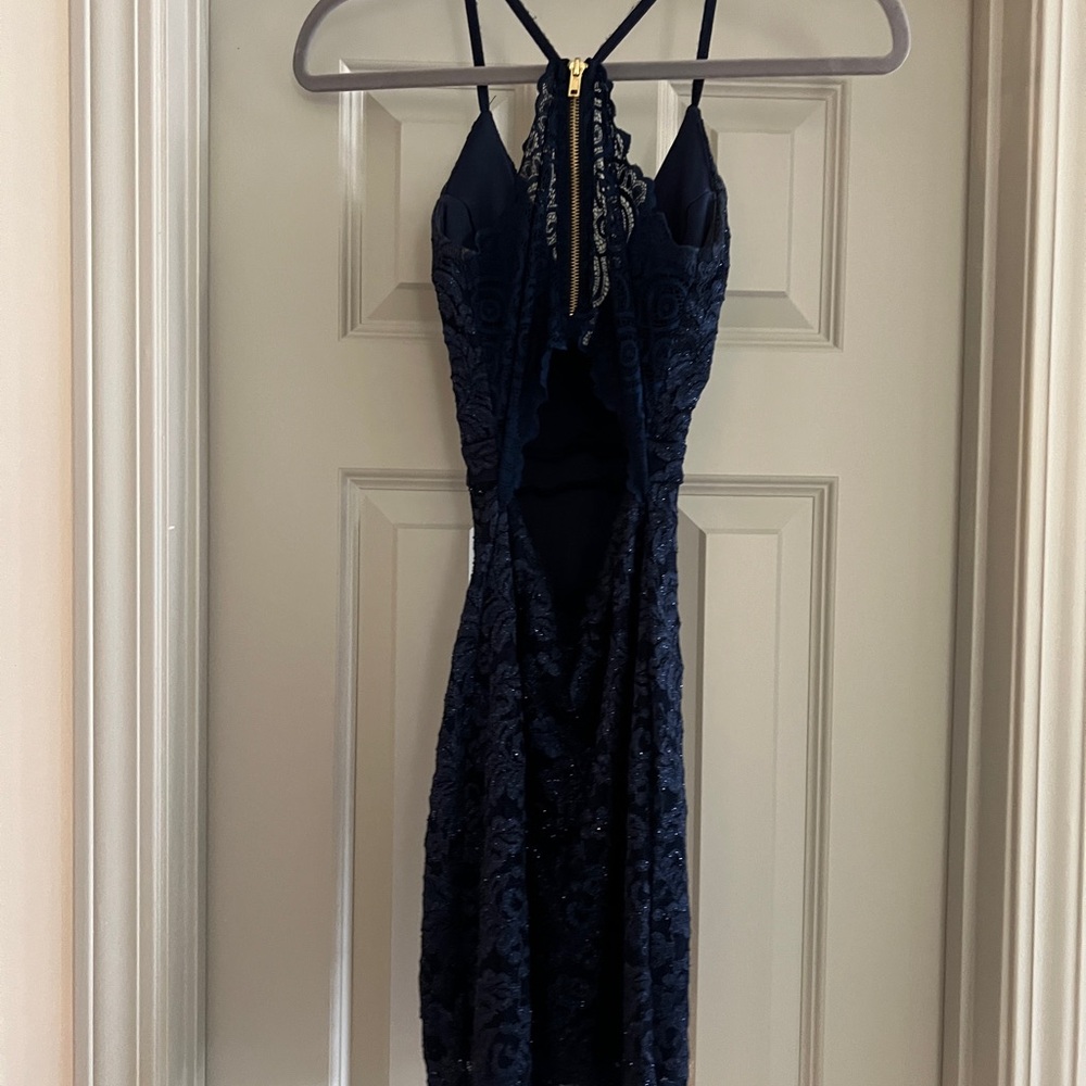 Emerald Sundae Navy Lace Dress